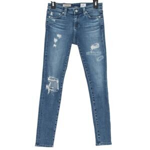 AG Adriano Goldschmied Womens Jeans The Legging Super Skinny Ankle Blue 25 HB
